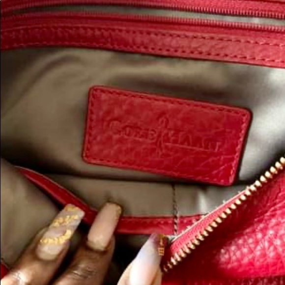 Cole Haan Rounded Hobo Caribbean, Leather, Red - Picture 6 of 16